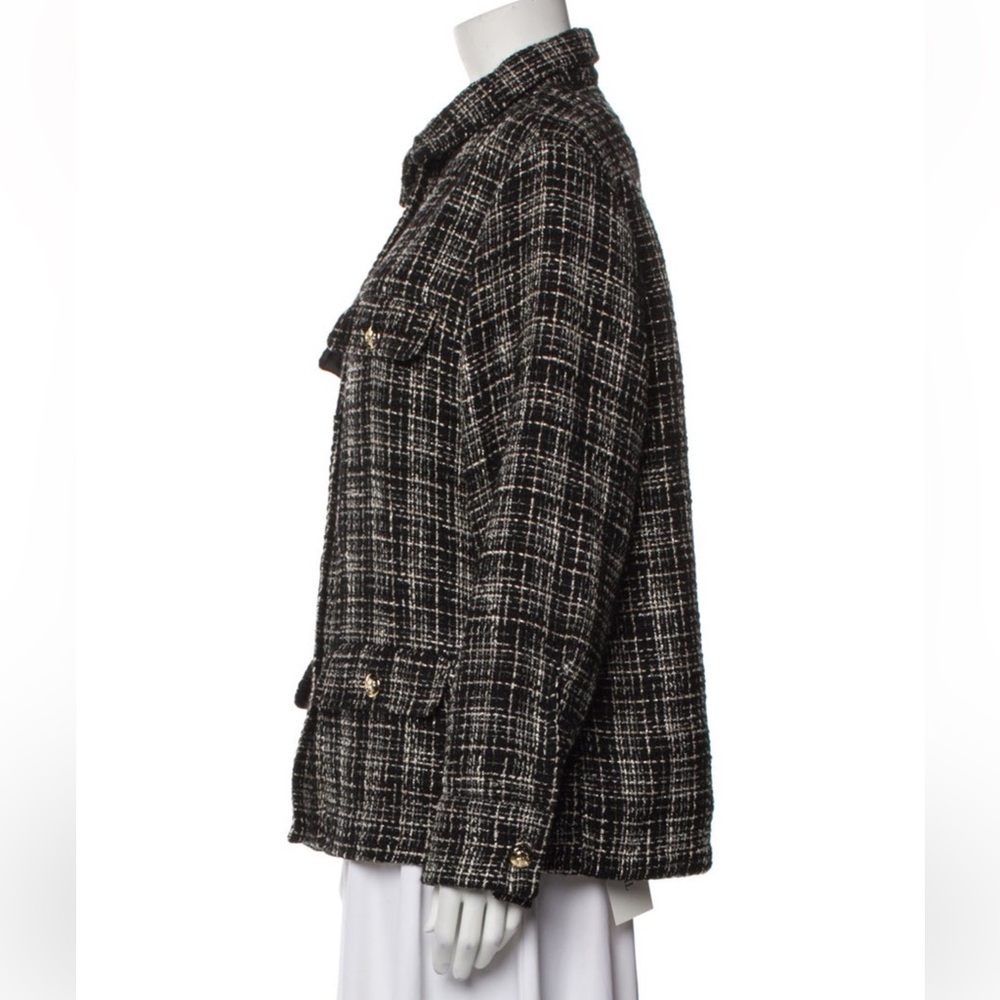 Anine Bing Black and White Tweed Blazer - Picture 2 of 7